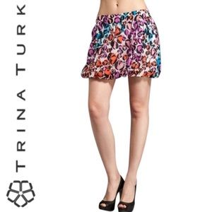 TRINA TURK Colorful Leopard Tisbury Skirt Sz 4